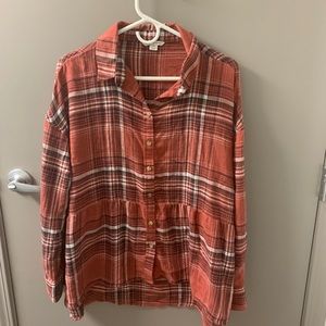 American Eagle Babydoll Red Flannel